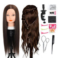 Mannequin Head with 80% Human Hair Straight 26"-28" N238