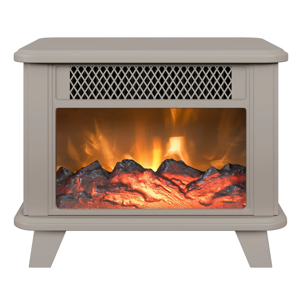 Cream Electric Fireplace Space Heater F5633