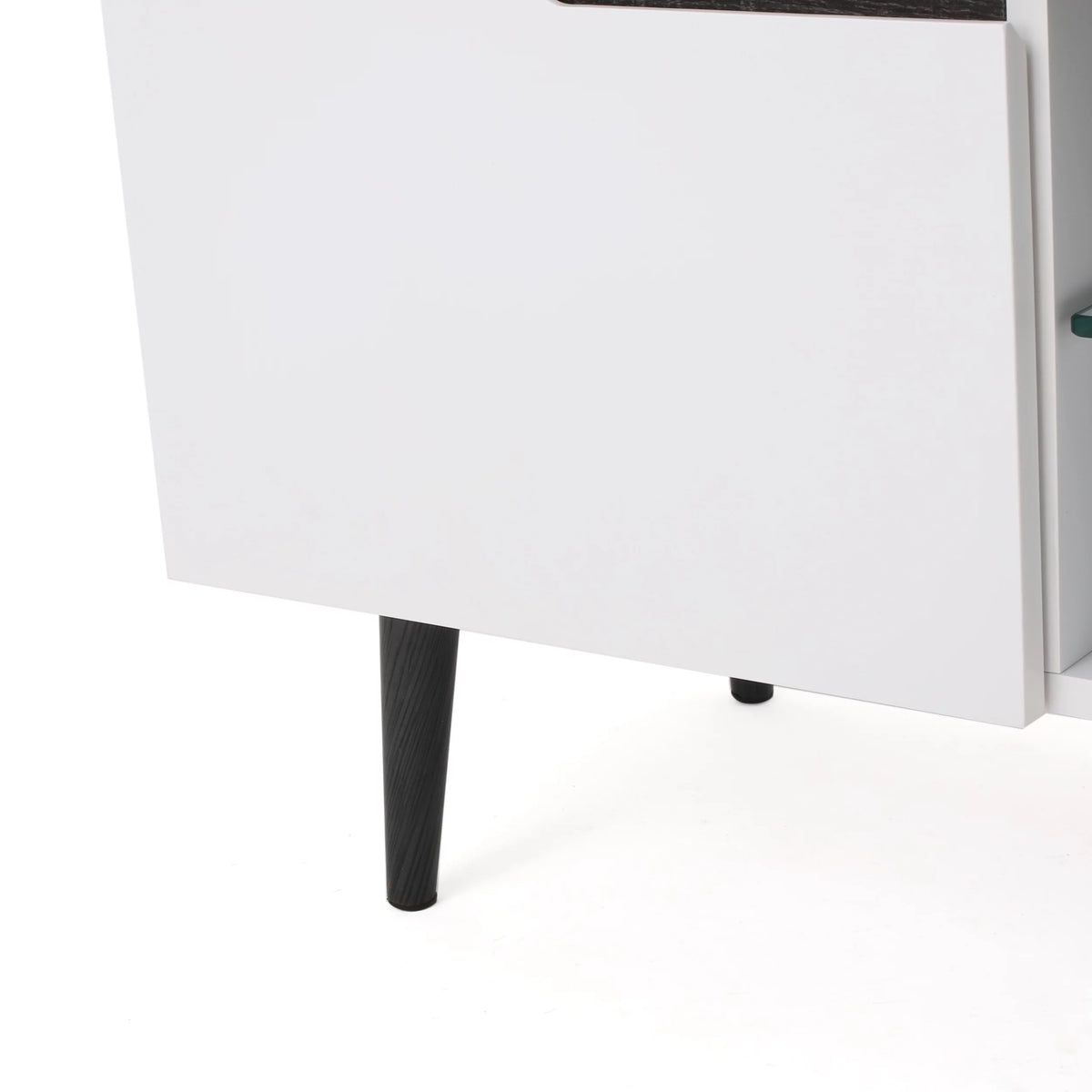 Two-Toned TV Stand with Glass Shelf U421515