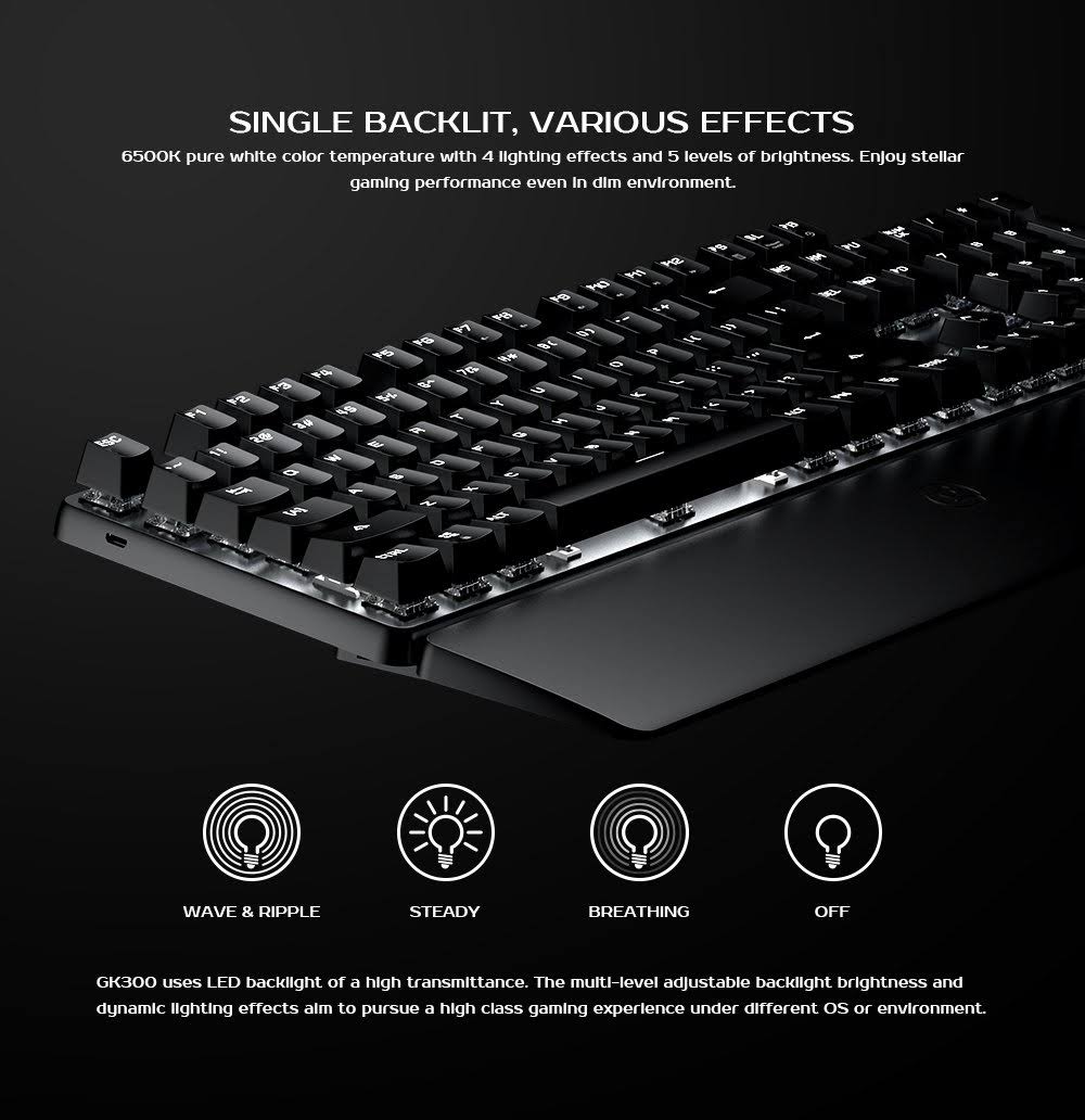 Wireless Mechanical Gaming Keyboard with Aluminium Alloy Top Plate K69636