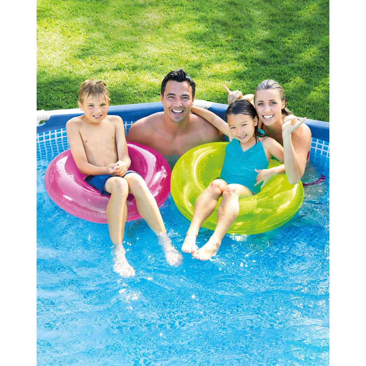 10' x 30 Metal Frame Round Above Ground Swimming Pool with Pump G920989