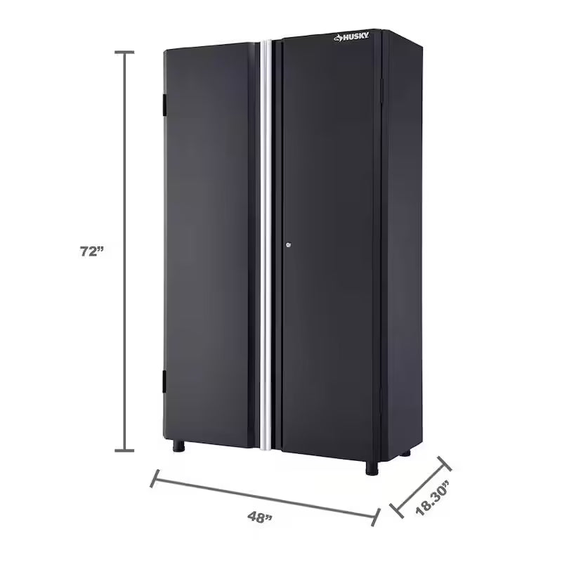 24-Gauge Steel Freestanding Garage Cabinet in Black G363034