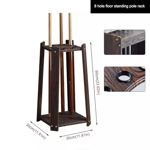 Freestanding Billiard Cue Rack Holds 8 Pool Cues Floor Stand A41163