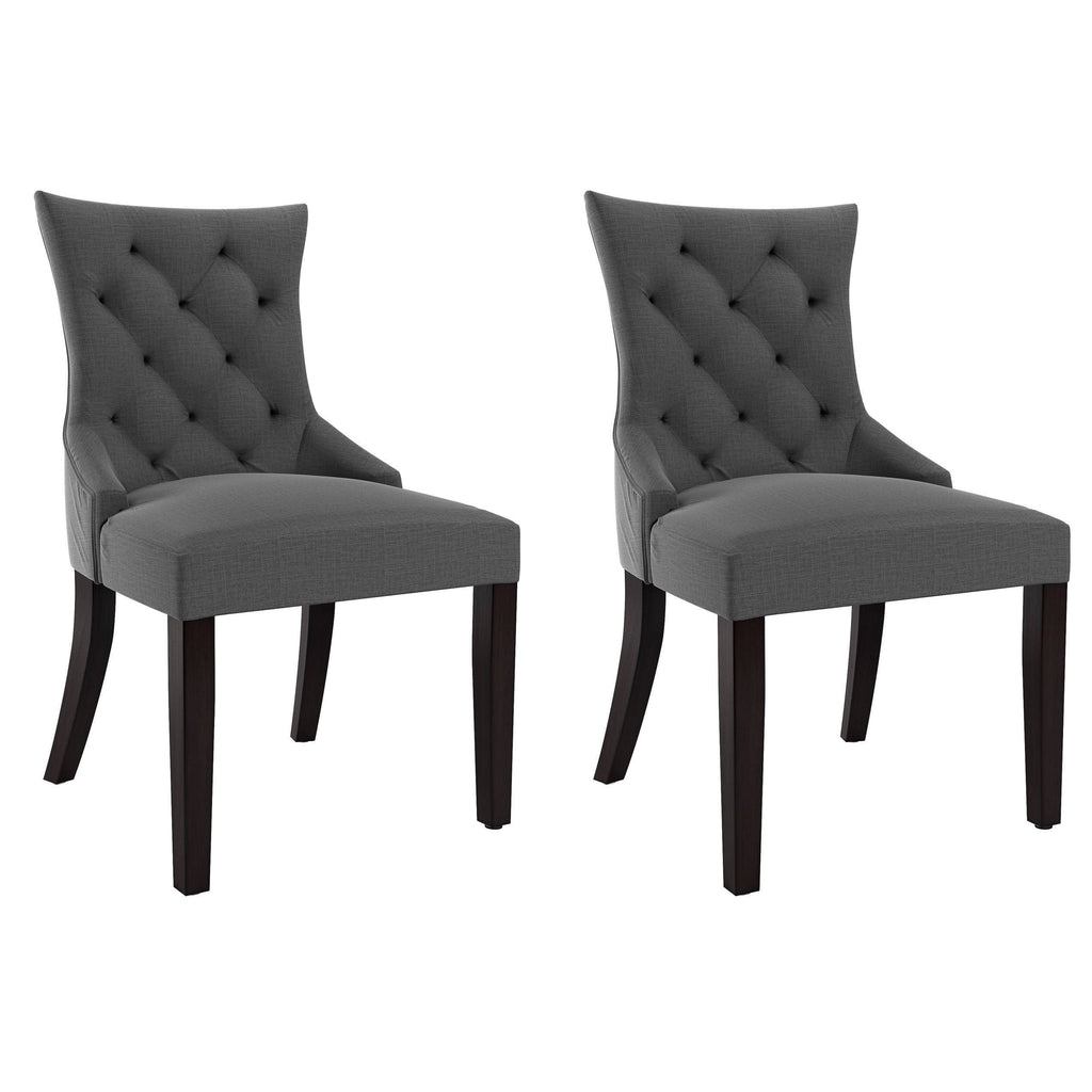 Beige Fabric Accent Chair (Set of 2) B202680