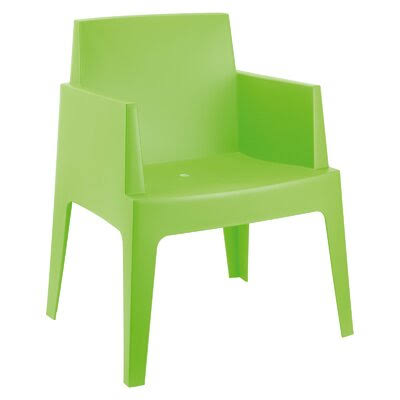 Stacking Patio Dining Armchair Tropical Green B248
