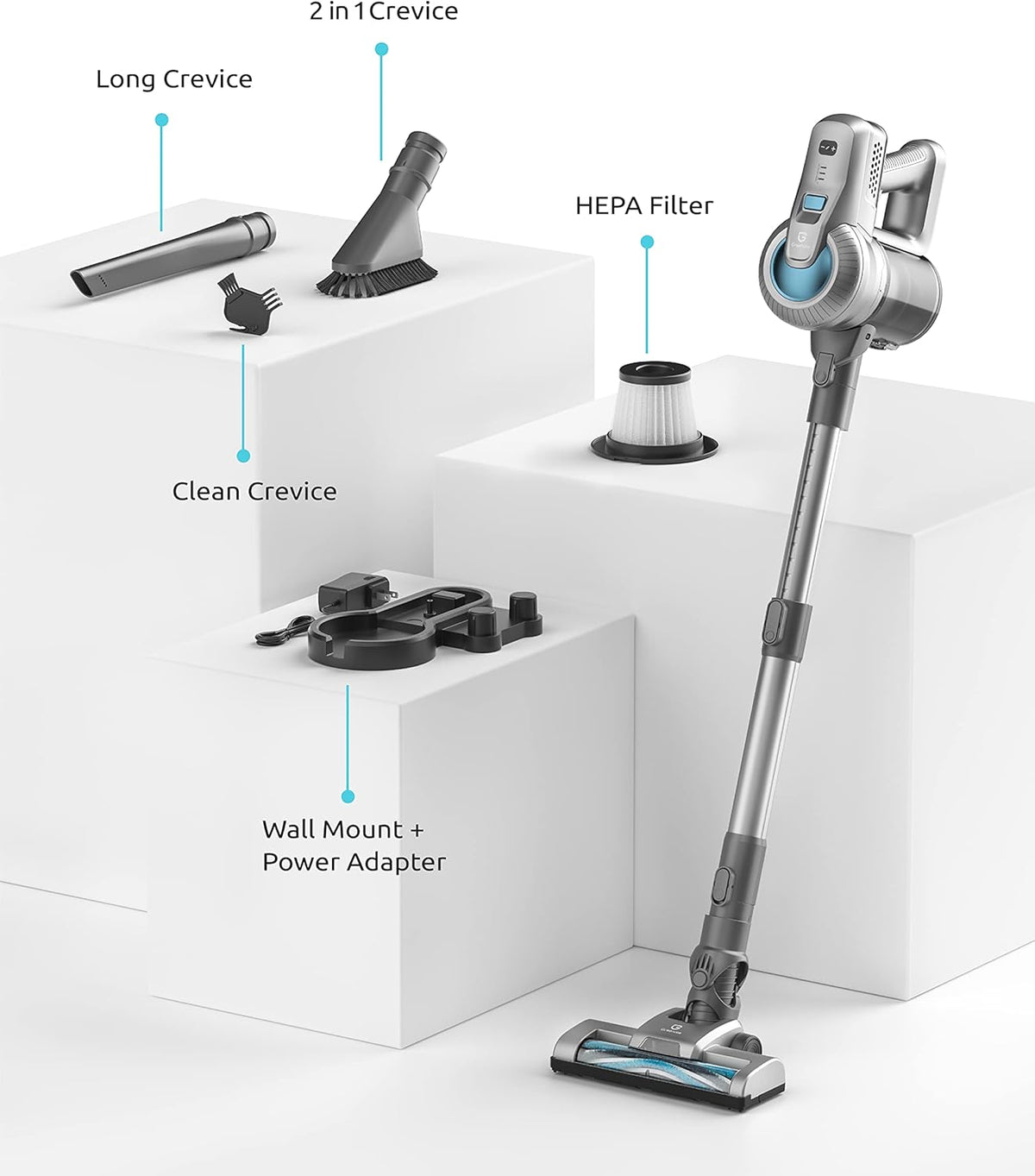 Cordless Stick Vacuum with LED Headlight J532399