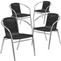 Stacking Patio Dining Chair Black Q4460