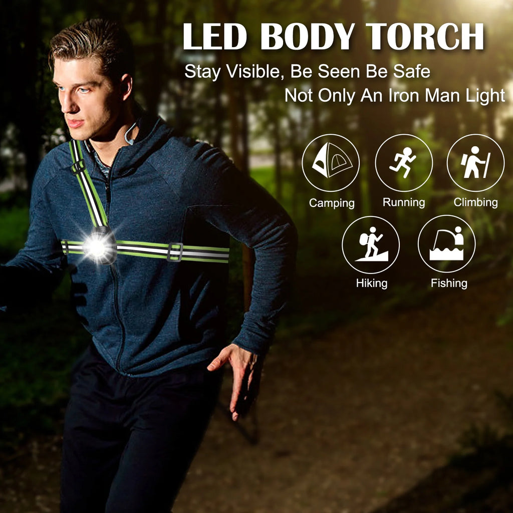 500 Lumens LED Chest Light with USB Rechargeable Q553