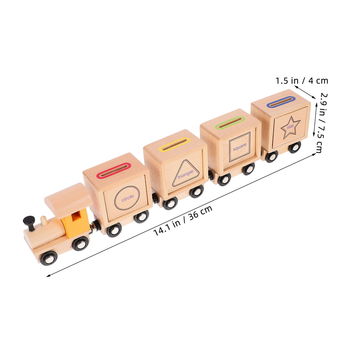 Wooden Pulling Train Building Blocks for Toddlers A993