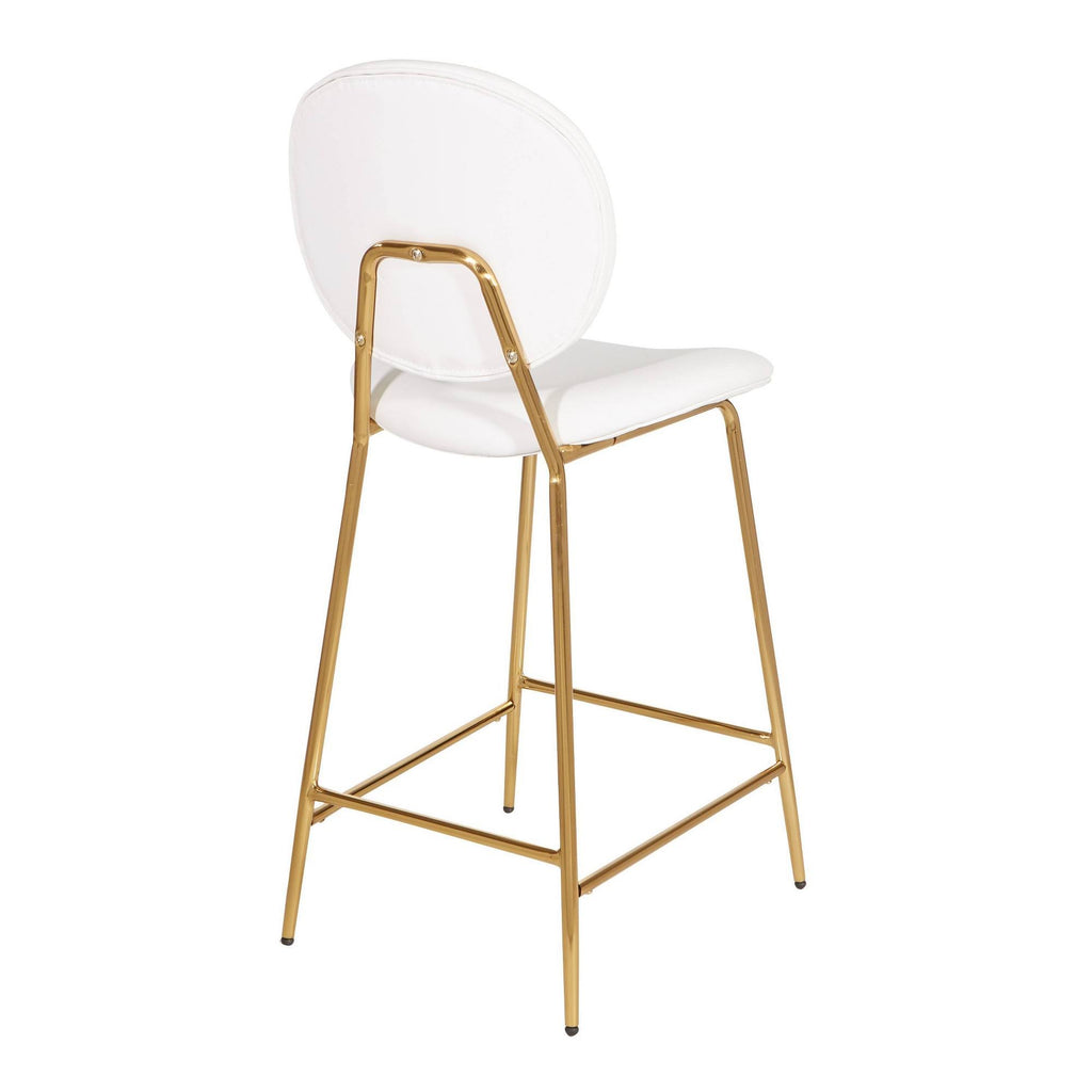 White Faux Leather Counter Stool S67483