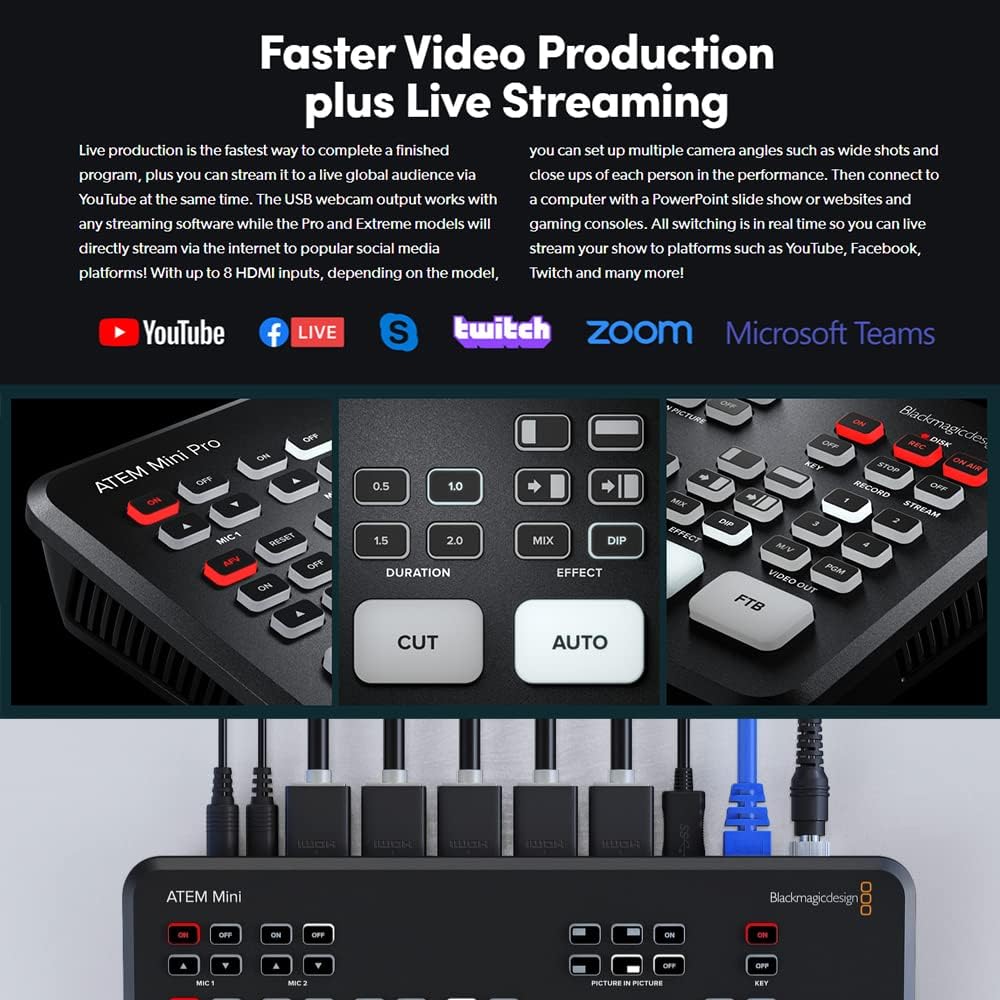HDMI Live Switcher Basic Bundle with Cables and Cleaning Kit Z863963
