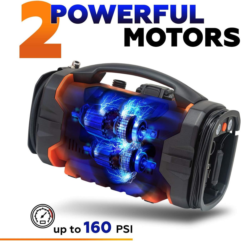 Heavy Duty Portable Tire Inflator with Pressure Gauge U407