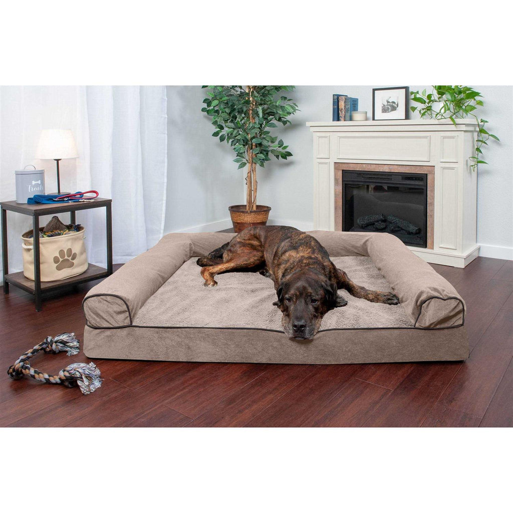 Faux Fleece Chenille Sofa Pet Bed E82332