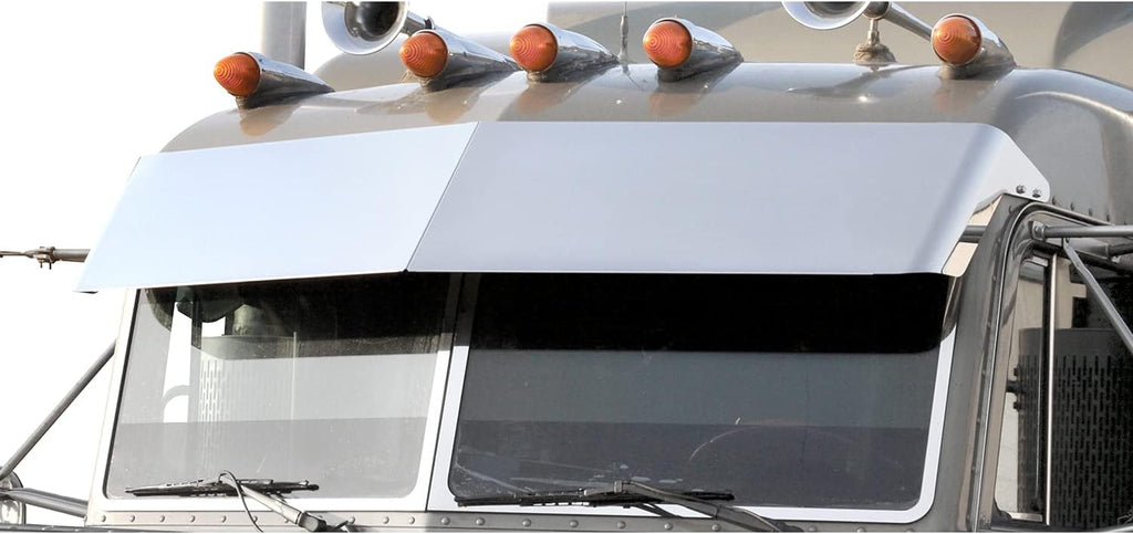 White Stainless Steel Blind Mount Drop Visor M53206