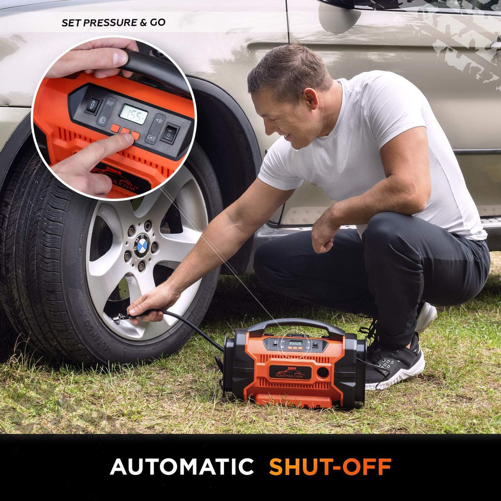 Heavy Duty Portable Tire Inflator with Pressure Gauge U407