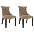 Beige Fabric Accent Chair (Set of 2) B202680