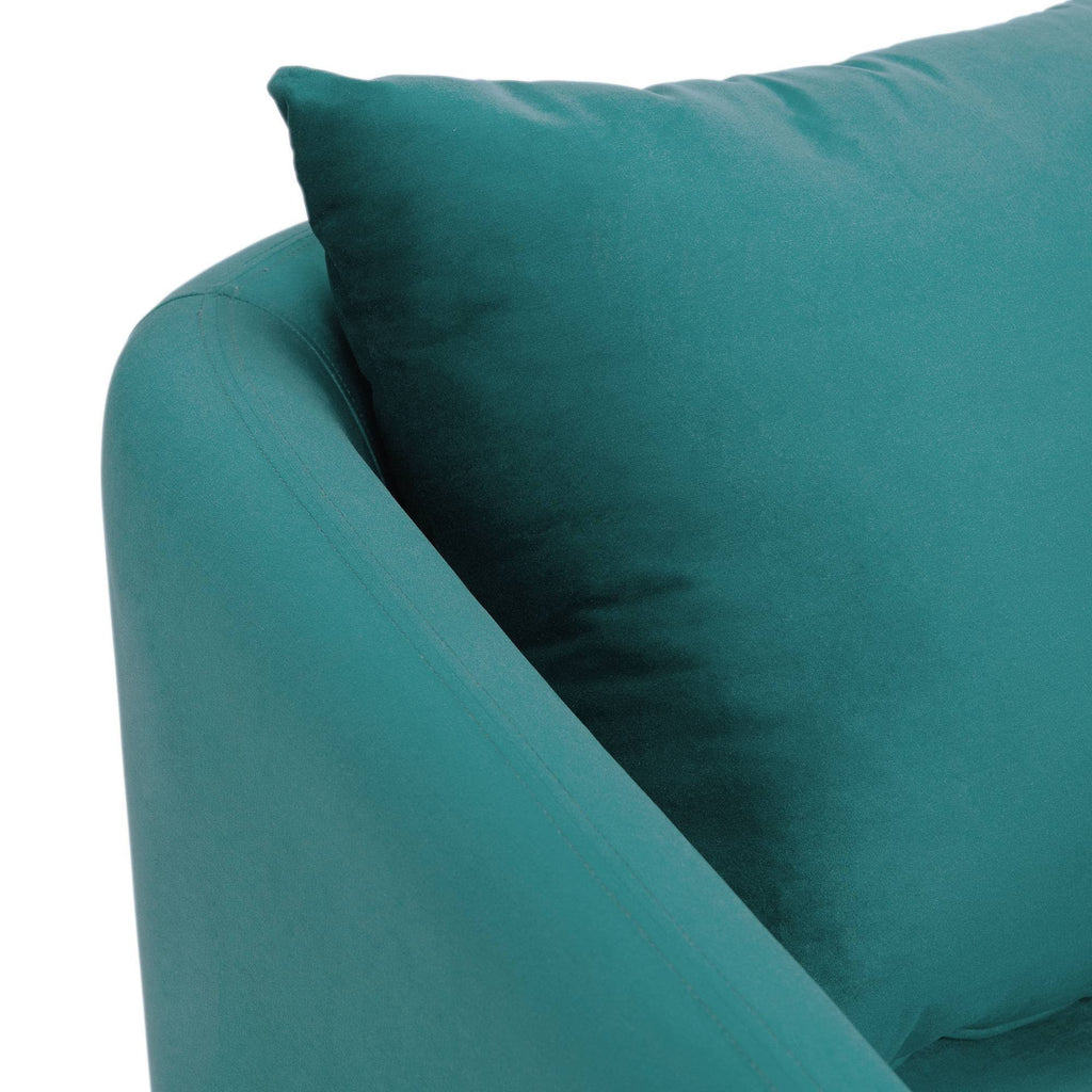 Marine Blue Accent Chair with Gold Legs R72001